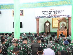 Korem 044/Gapo Gelar Doa Bersama Menyambut HUT ke 80 TNI