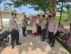 Polsek Muara Padang Distribusikan 8 Ton Beras Murah, Langsung Ludes Diserap Warga
