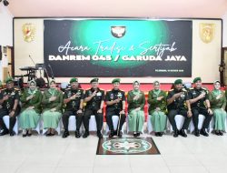 Danrem 044/Gapo Hadiri Acara Tradisi dan Sertijab Danrem 045/Gaya