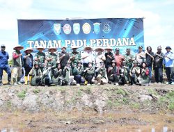 Penanaman Padi Perdana di Lahan Cetak Sawah Pangkalan Lampam Kabupaten OKI