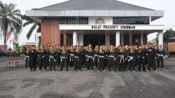 Ujian Kenaikan Tingkat Pencak Silat Militer Korem 044/Gapo Digelar di Balai Prajurit Sudirman