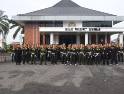 Ujian Kenaikan Tingkat Pencak Silat Militer Korem 044/Gapo Digelar di Balai Prajurit Sudirman