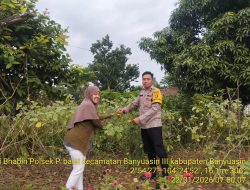 Bhabinkamtibmas Polsek Talang Kelapa Ajak Warga Mulia Agung Perkuat Ketahanan Pangan