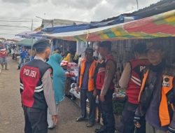 Patroli Jalan Kaki Polres Banyuasin, Wujud Kehadiran dan Pencegahan 3C di Pasar Pangkalan Balai