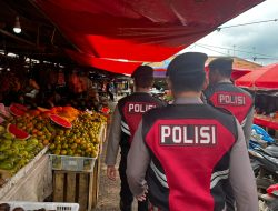 POLRES BANYUASIN INTENSIFKAN PATROLI KAKI, ANTISIPASI KEJAHATAN DI PASAR DAN OBYEK VITAL