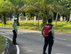 Sat Samapta Polres Banyuasin Laksanakan Strong Point Pagi, Wujudkan Rasa Aman Masyarakat