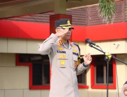 Kapolres Banyuasin Pimpin apel pagi tekankan Profesionalisme dan Kedisiplinan Anggota