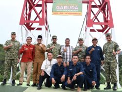 Permudah Akses Warga dan Pelajar, Danrem 044/Gapo Ikuti Launching 200 Jembatan Garuda