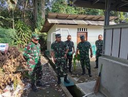 Danrem Sambangi Koramil 404-01/Gelumbang, Tekankan Kebersihan dan Pemanfaatan Pangkalan