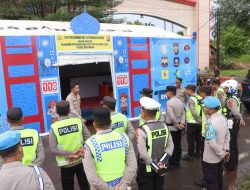 Polres Banyuasin Kandangkan Truk Tonase Besar yang Ngeyel Beroperasi di Musim Mudik