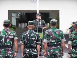 Usai Dinas Cuti Lebaran, Korem 044/Gapo Awali dengan Apel Pengecekan dan Silaturahmi