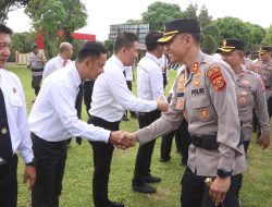 Suasana Kekeluargaan Warnai Apel Pagi dan Halal Bihalal Polres Banyuasin