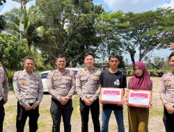 Polres Banyuasin Produktif Sosialisasi Safety Driving di Tanjung Lago, Ajak Masyarakat Tertib Berlalu Lintas