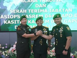 Danrem 044/Gapo : Sertijab Momentum Tingkatkan Kinerja Organisasi