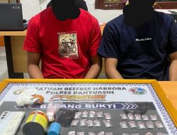 Dua Pengedar Narkotika Ditangkap Polres Banyuasin, 45 Paket Sabu Disita