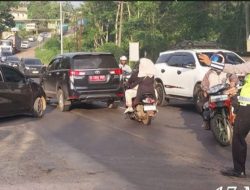 Lancar dan Aman, Strong Poin Sore Sat Lantas Polres Banyuasin Pastikan Arus Lalin Ramai Tanpa Kendaraan Krodit