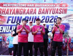 Sukseskan HUT Bhayangkara ke-80, Polres Banyuasin Gelar Fun Run Diikuti 1.000 Peserta
