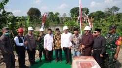 Akselerasi Pembangunan, Dandim 0808/Blitar Bersama Forkopimda Letakkan Batu Pertama Jembatan Garuda Sungai Ratu